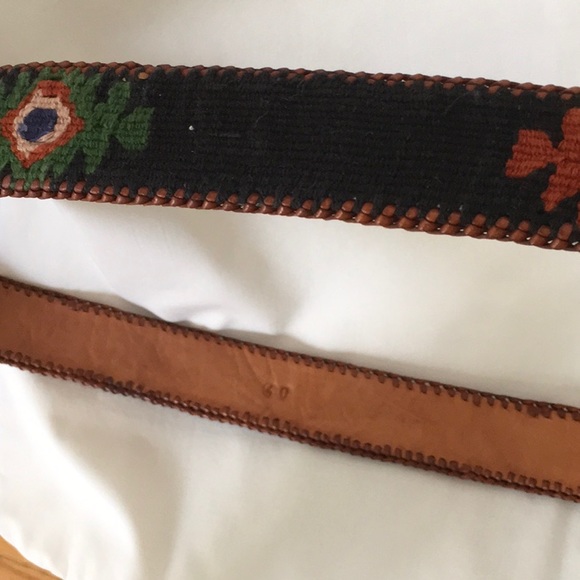 Other - Black Leather/Corduroy Belt